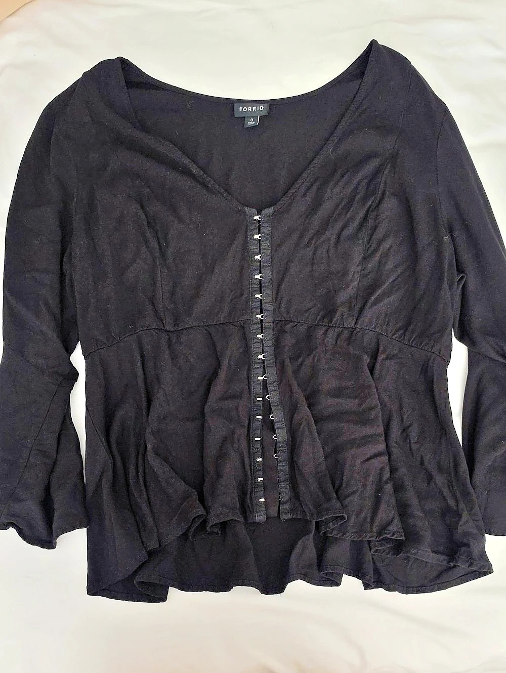 TORRID Black Peplum Top Size 2 Like New